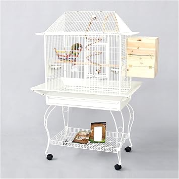 TOMYEUS Bird Cage Luxury Parrot Cage Gray Parrot Alexander Golden Sun Breeding Metal Large Villa Bird Cage Pet Supplies