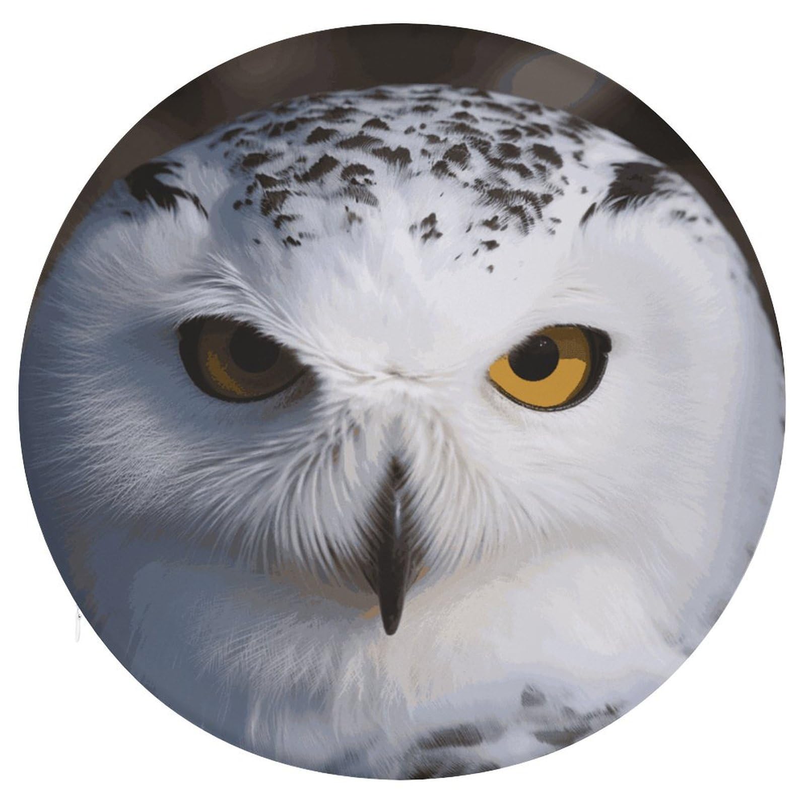 Coussin de chaise rond en mousse à mémoire de forme hibou