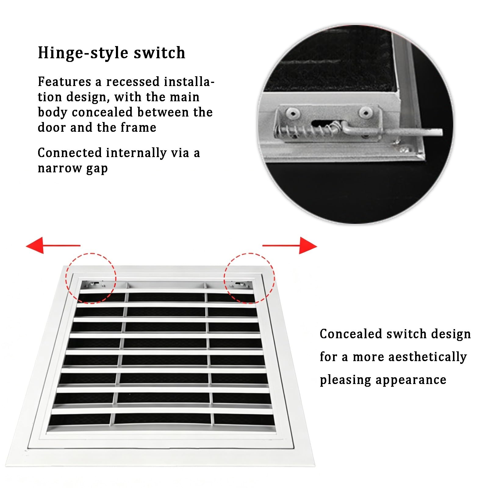 Tapa de ventilación de Pared/Techo. Rejilla de Aluminio con Lamas y Filtro. Panel de Acceso de Apertura rápida para la Abertura de Retorno del Sistema de climatización. Ideal para Ocultar tu