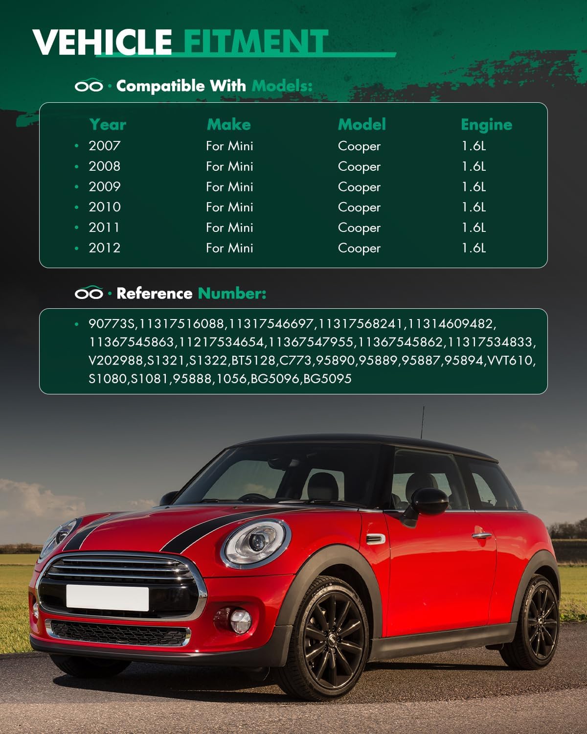 SCITOO HJ-02004-CH Engine Timing Chain Kit Sets Replaces for 2007 2008 HJ-02004-CH