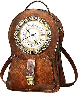 Womens Real Working Clock Bag, Workable Clock Crossbody Handbag Time Function Collection Shoulder Dropship Bag