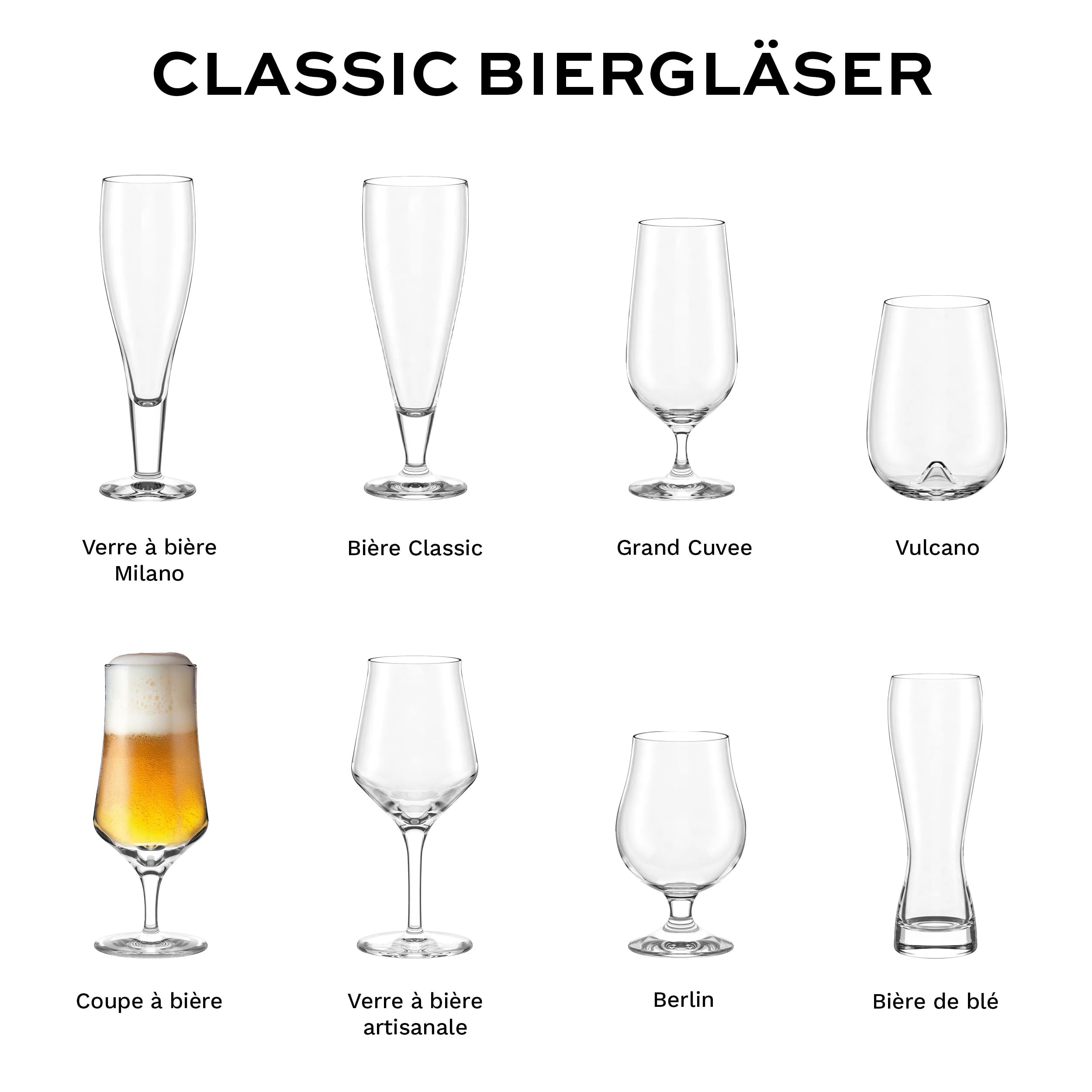 Stölzle Lausitz Verres à Bière 6x 400 ml – Verres Élégants en Cristal Sans Plomb pour Pils et Autres Bières – Bocks Tulipe Raffinés – Lavables au Lave-Vaisselle – Qualité Allemande Durable
