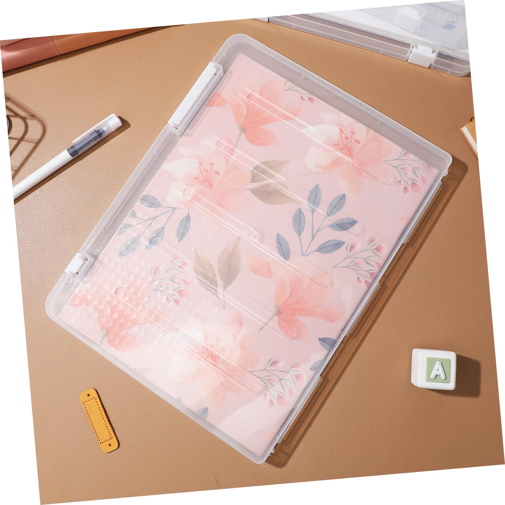 Homoyoyo Pack A4 Dokumentenboxen aus Kunststoff mit Deckel für Büro