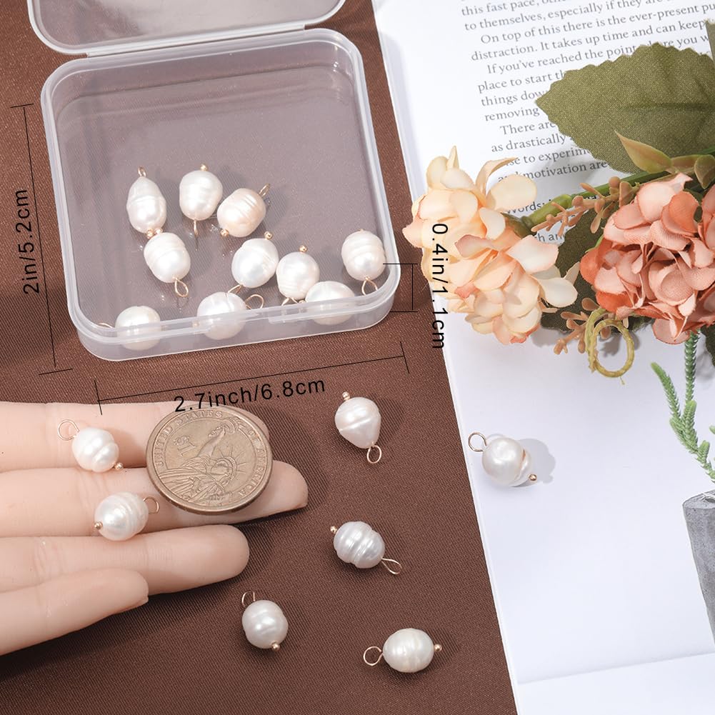 Beebeecraft 1 Box 30Pcs Big Freshwater Pearl Charms Jamaica