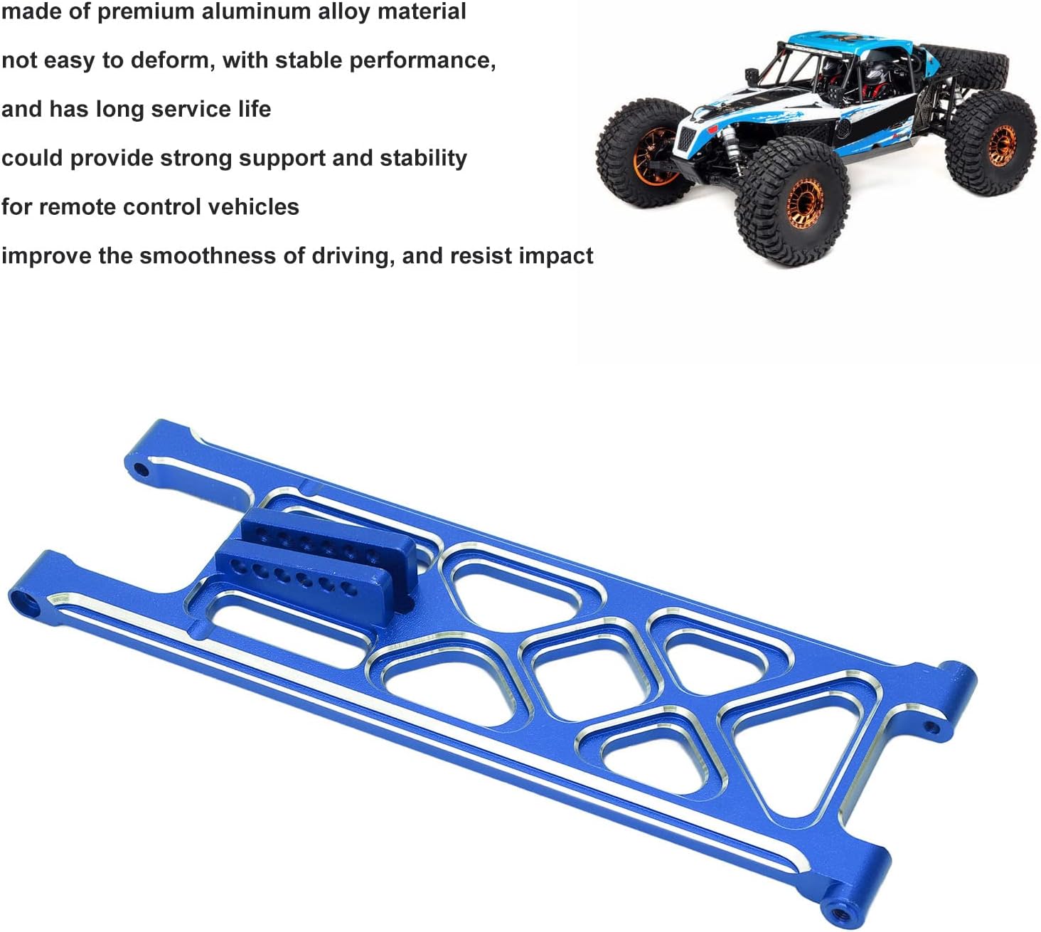 RC Race Wheelie Bar Set, Replacement Aluminium Alloy Wheelie Bar for LOSI 1/10 22S 2WD RC Car (Blue)