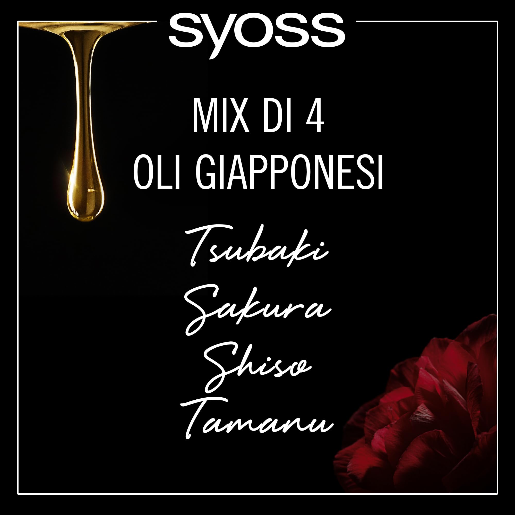 Syoss by Palette Oleo Intense, colorazione permanente, copertura professionale capelli bianchi, 5-92 Rosso Intenso, confezione da 6