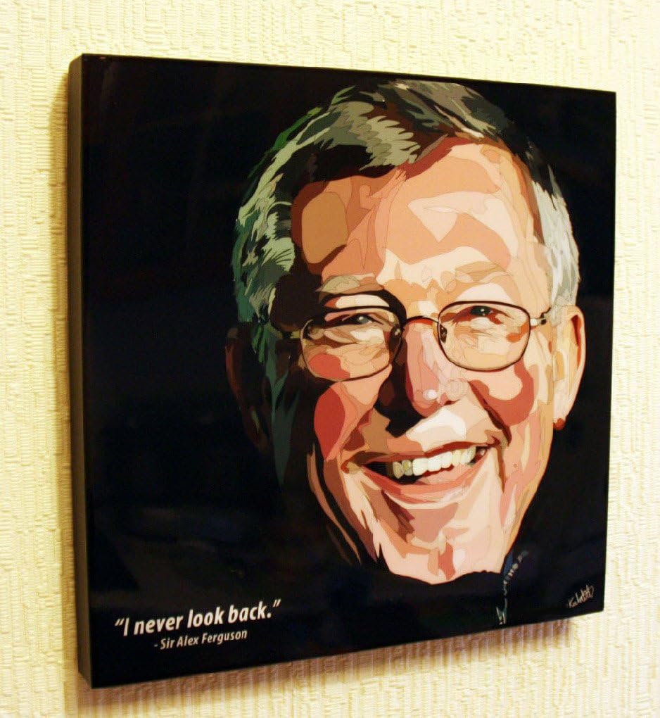 Sir Alex Ferguson Manchester United Football Soccer Poster POP ART canvas Quotes wall decals framed