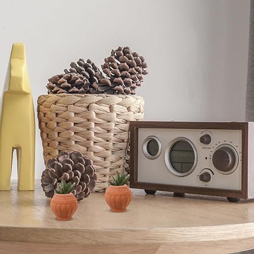 Miniatura 6 de Happyyami 4 macetas pequeñas de terracota, pequeñas macetas de arcilla de terracota, macetas pequeñas de terracota, macetas pequeñas de arcilla para