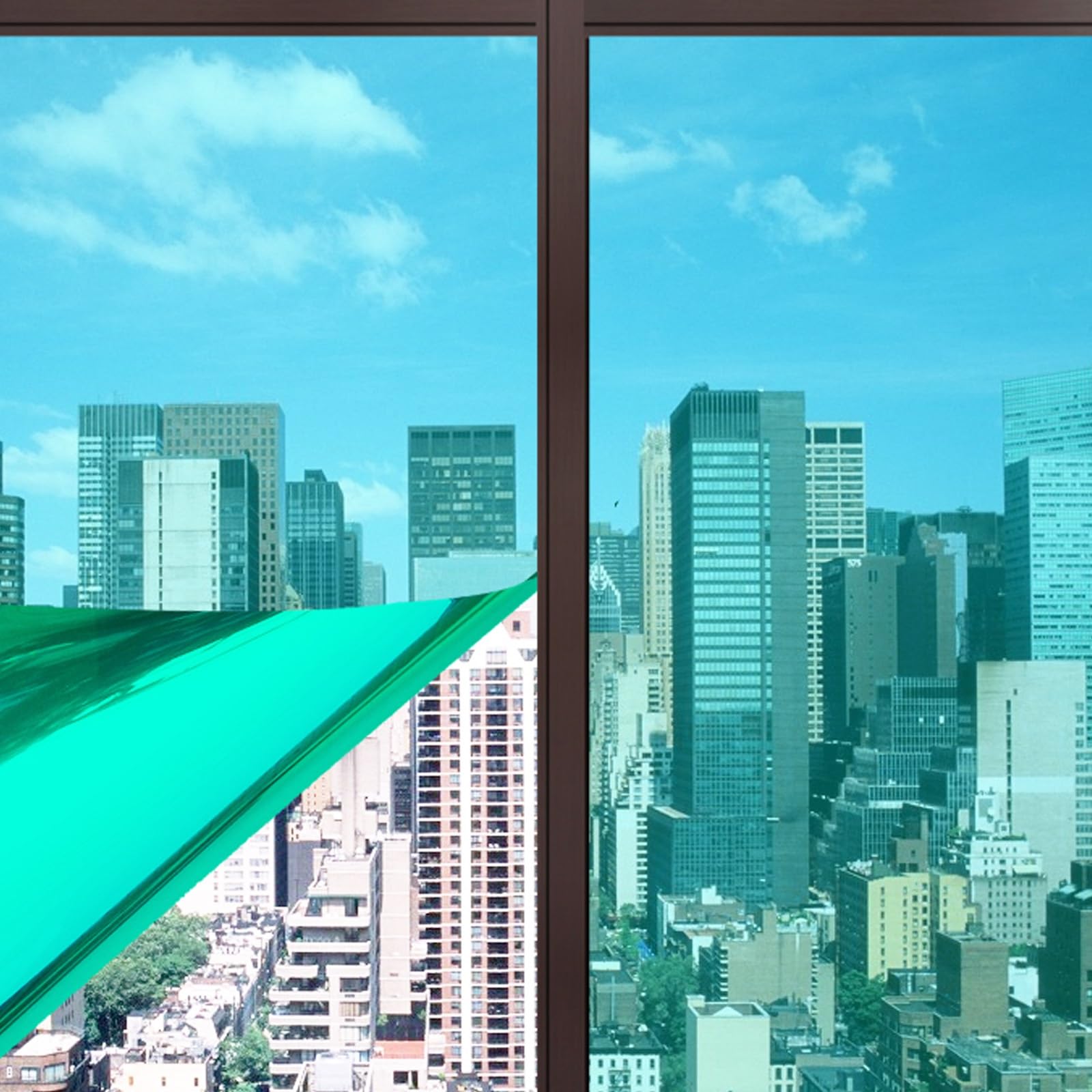 HJXGQJM Spiegelfolie Selbsthaftend Sonnenschutzfolie Fenster Innen/außen Sichtschutz UV-Schutz Fensterfolie Reflektierende Rückstandslose Für Büro Und Haus(100x200cm(39x79in))