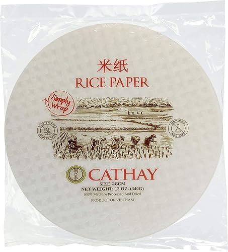 Miniatura 30 de Cathay - Envolturas de papel de arroz para rollitos primavera, 8.7 pulgadas (22 cm)
