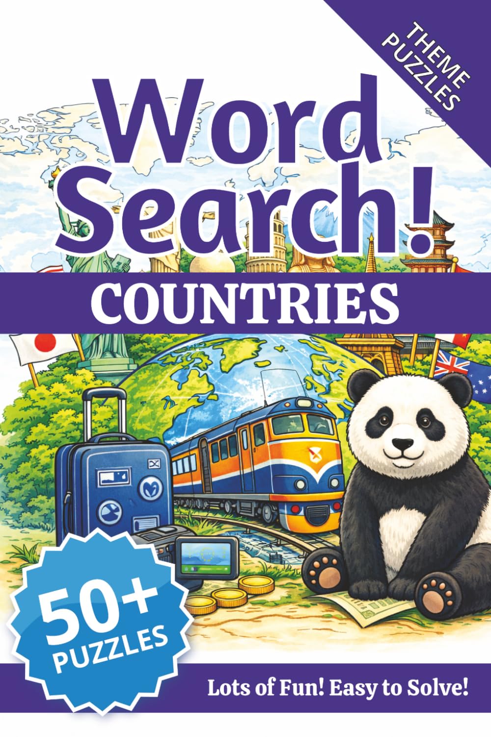 Countries Word Search: Word searches with easy to read print about Countries of the World, A Trip Around the Globe, International Places and more, 6x ... Gift for vacations, holidays and free times