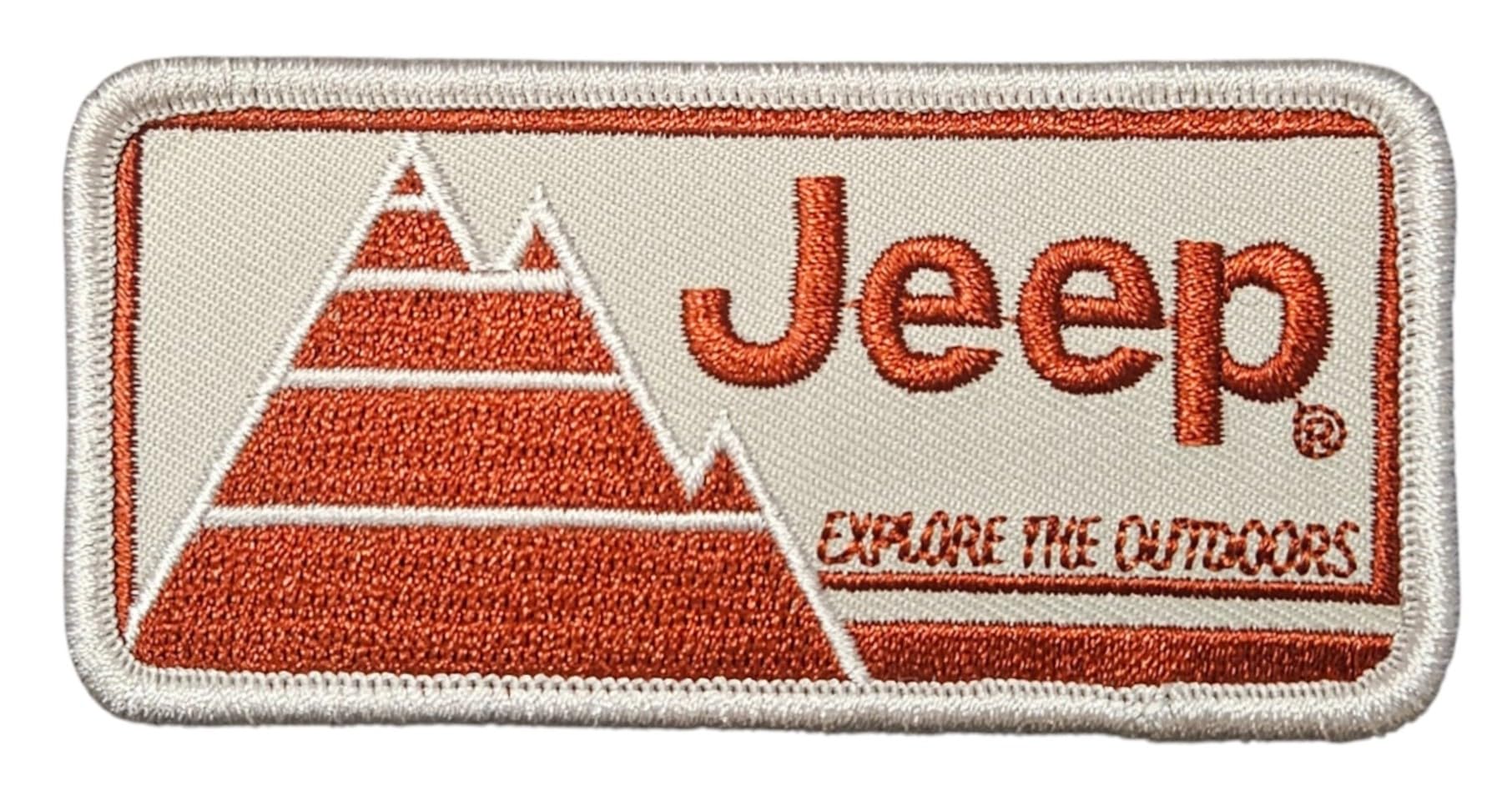 Patch brodé Jeep Explore The Outdoors pour réparer et décorer sacs