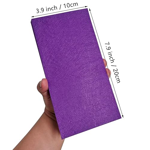 Miniatura 3 de Jtnohx Hojas de fieltro autoadhesivas, fieltro con respaldo adhesivo, 33 piezas de adhesivo de fieltro de 4 x 8 pulgadas, fieltro rígido de colores