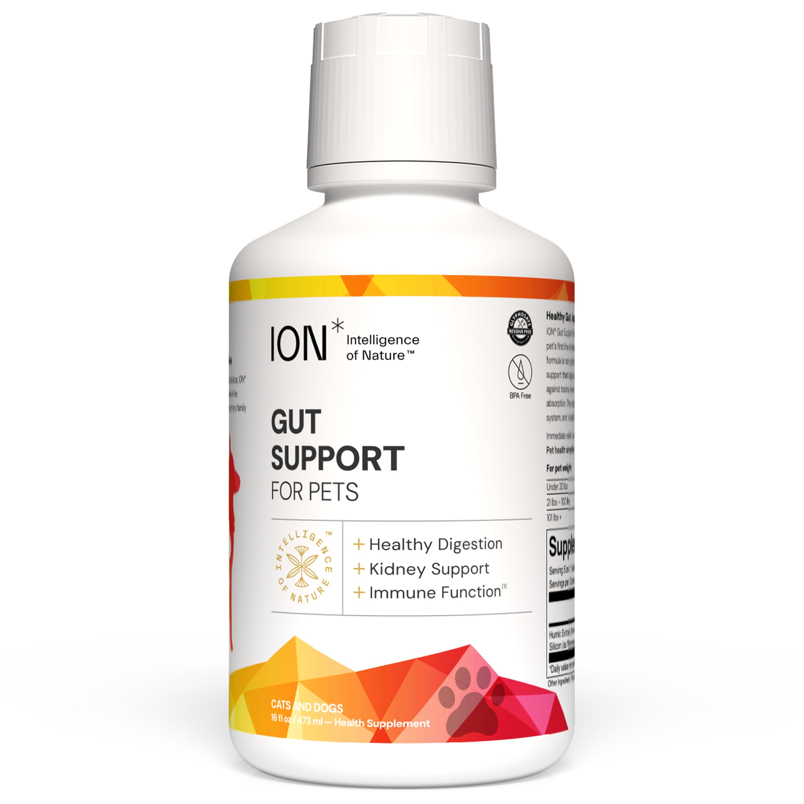 Gut Support For Pets - Liquid Probiotics Drops Alternative for Dogs & Cats, Digestive Health for Puppies, Skin & Hair Health - 16 fl oz (Pack of 1)