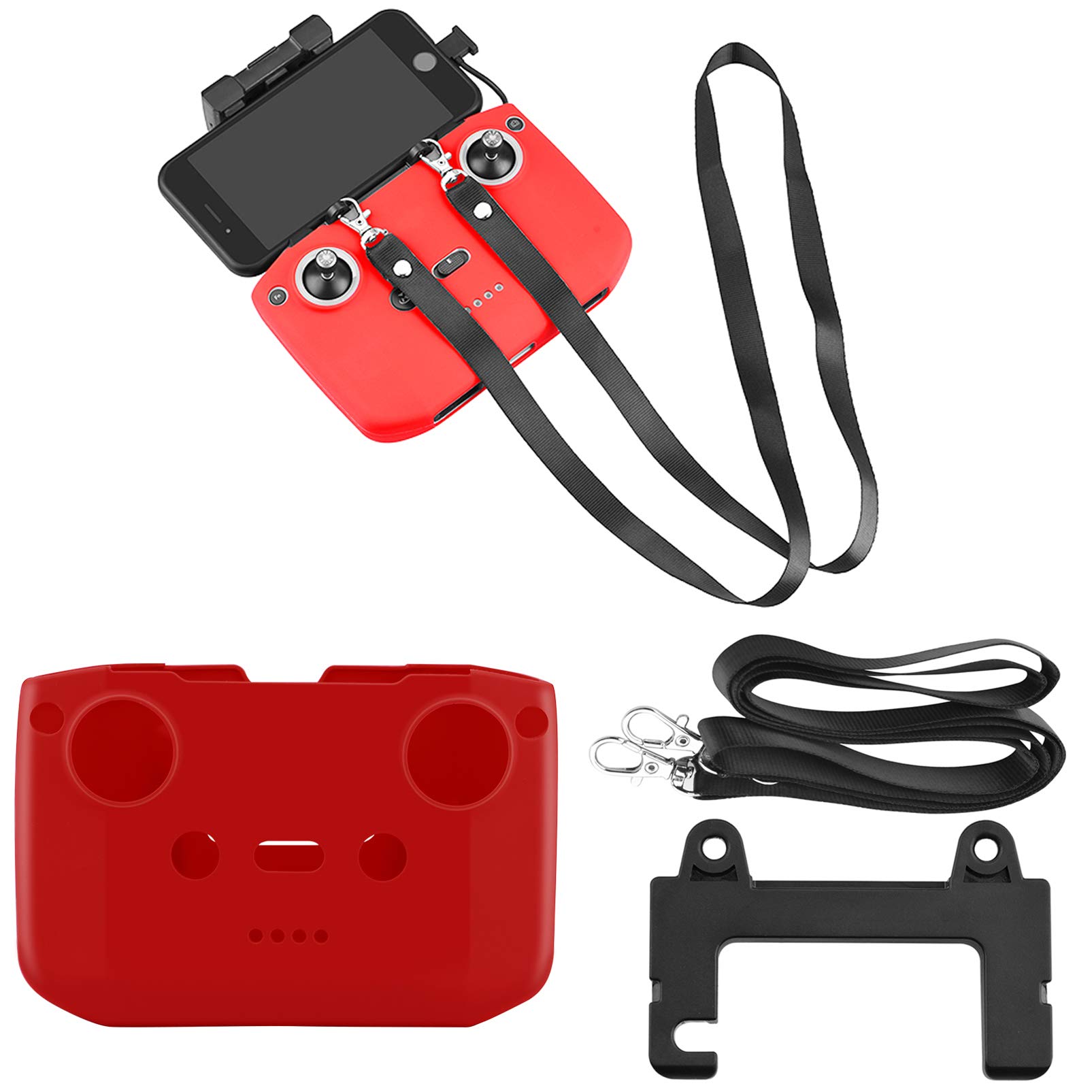Yystao Silikon-Hülle Für DJI RC2 Fernbedienung – Rot, Staub- & Kratzfest, Stoßdämpfend