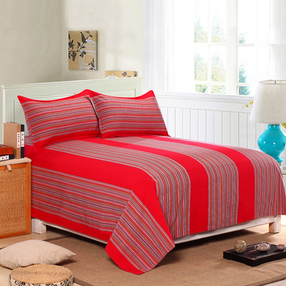 Drap été respirant en coton crypté grand modèle pour lit double
