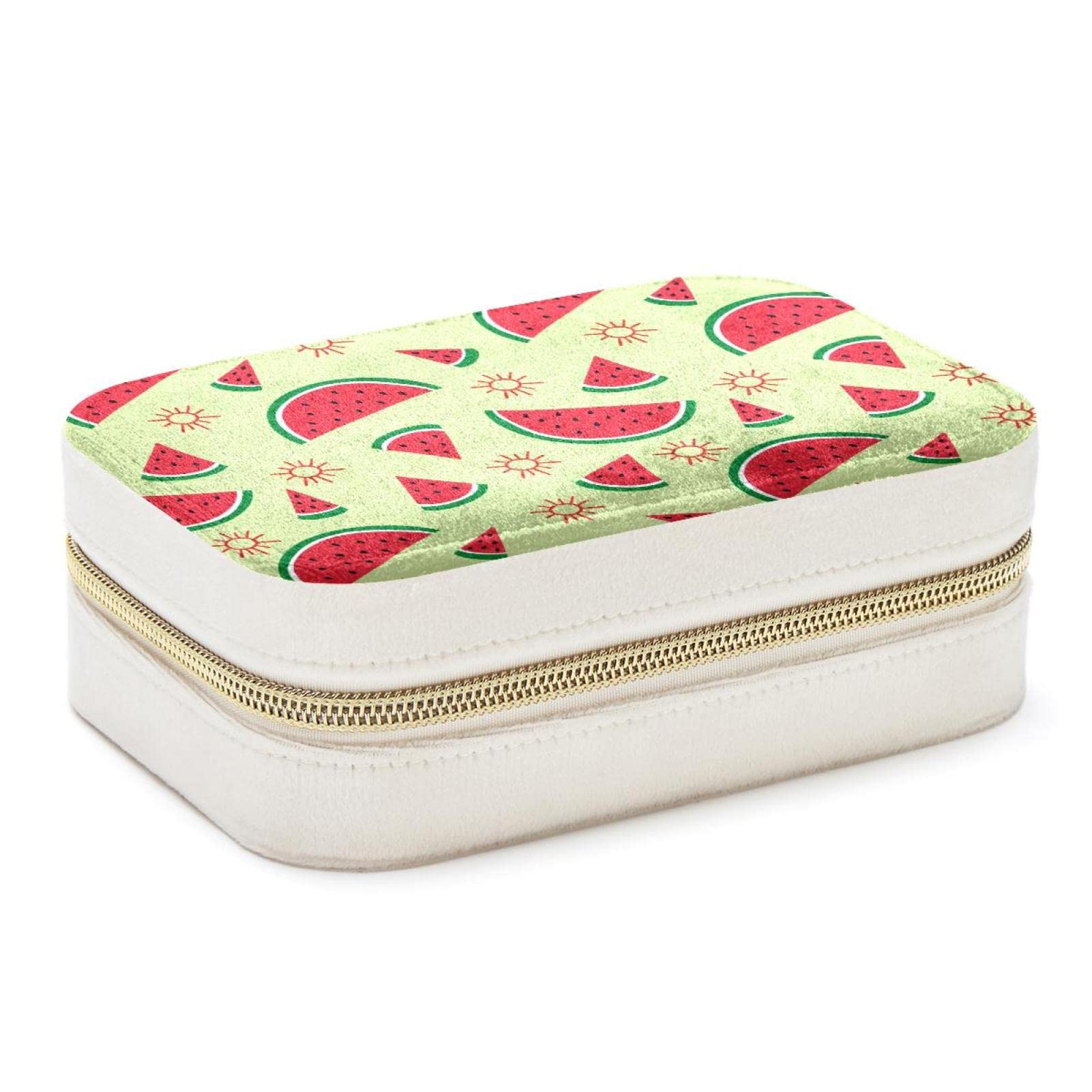 Boîte à bijoux de voyage portable pastèque pour fille et cadeau demoiselle d'honneur