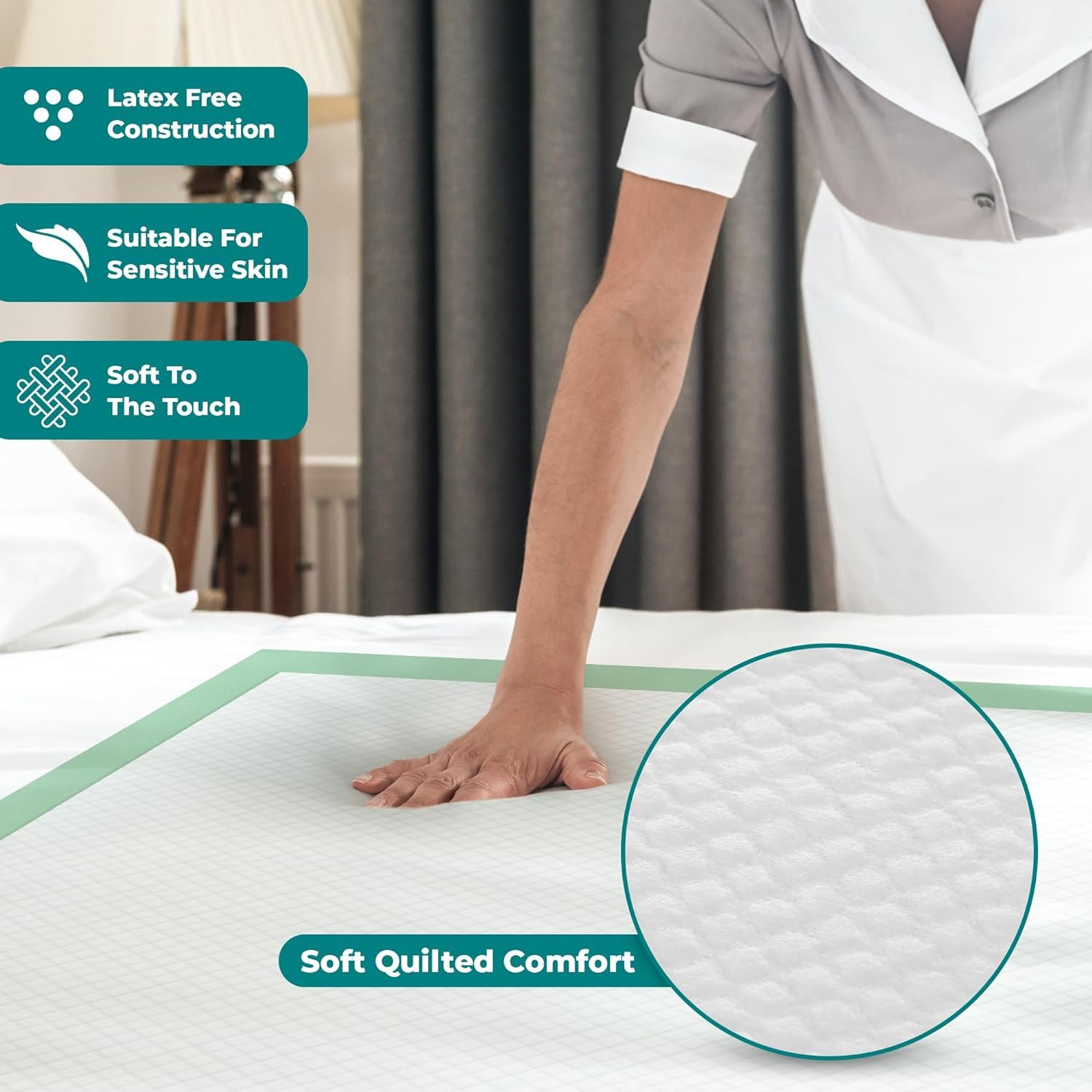 Almohadillas desechables para adultos, 50 unidades, extra grandes, a prueba de fugas, para incontinencia, ideales para adultos, bebés, superabsorbentes (17 x 24)