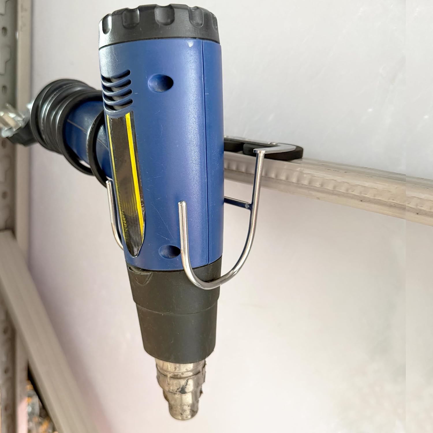 YYST Magnetic Heat Gun holder for Tool Box Magnetic Safe Hanger for The Corners - Rubber Coated Magnets Scratches Resistant (SS304-1)