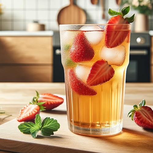 Miniatura 5 de Waka Tea Powder - Té instantáneo verde fresa sin azúcar tamaño de viajepaquete de muestra - 100% hojas de té - 20 porciones para té caliente o helado