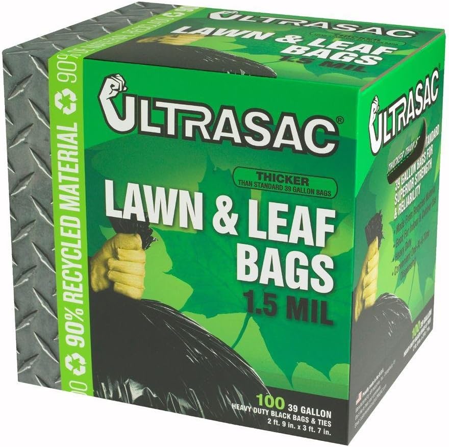 Ultrasac 39 Gal. Lawn and Leaf Bags (100 Count) 1 Pack