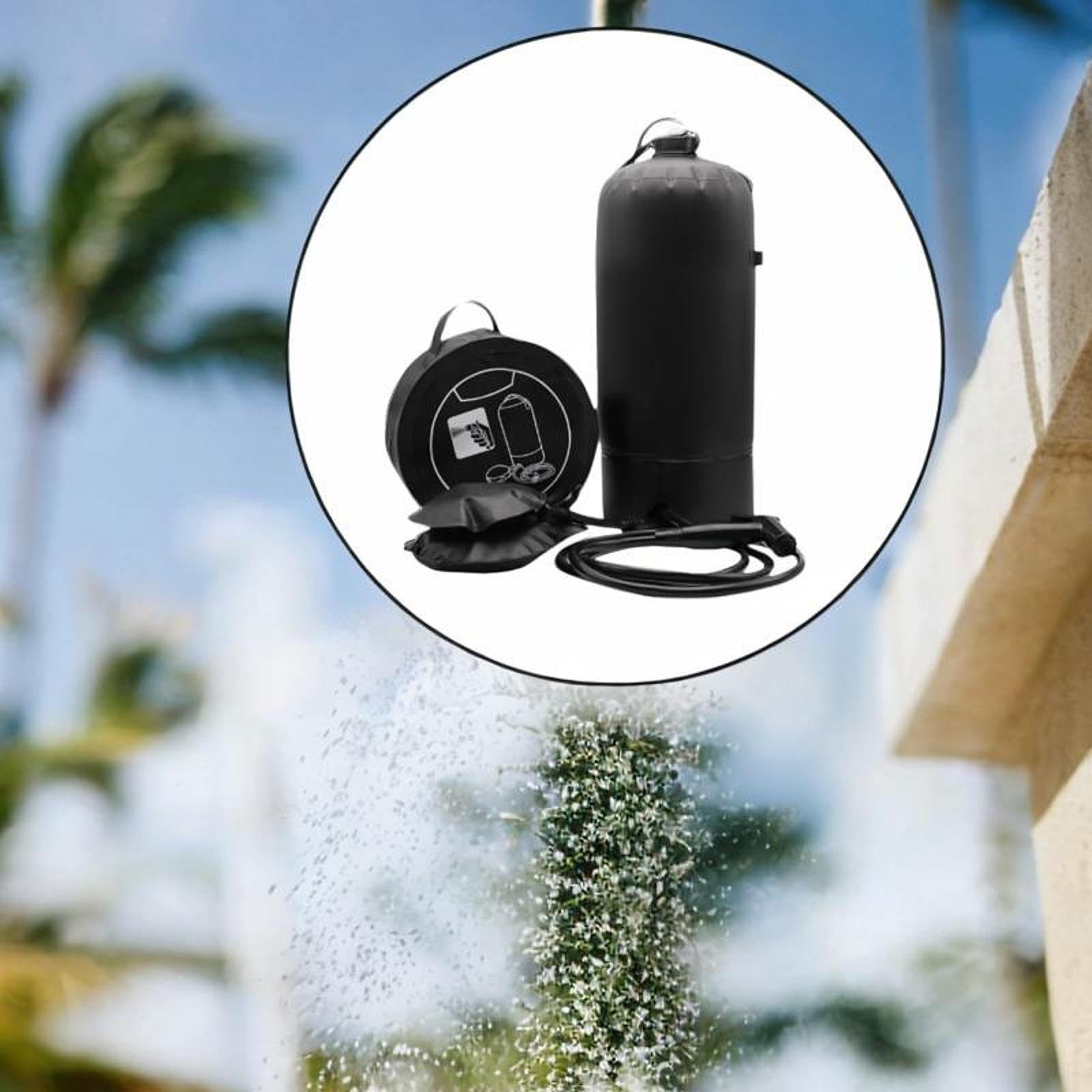 Yiju Camp Shower Camping Shower Bag with Storage Lightweight 11L with Foot Pump for Swimming Hunting Watering Plants Hiking Trip