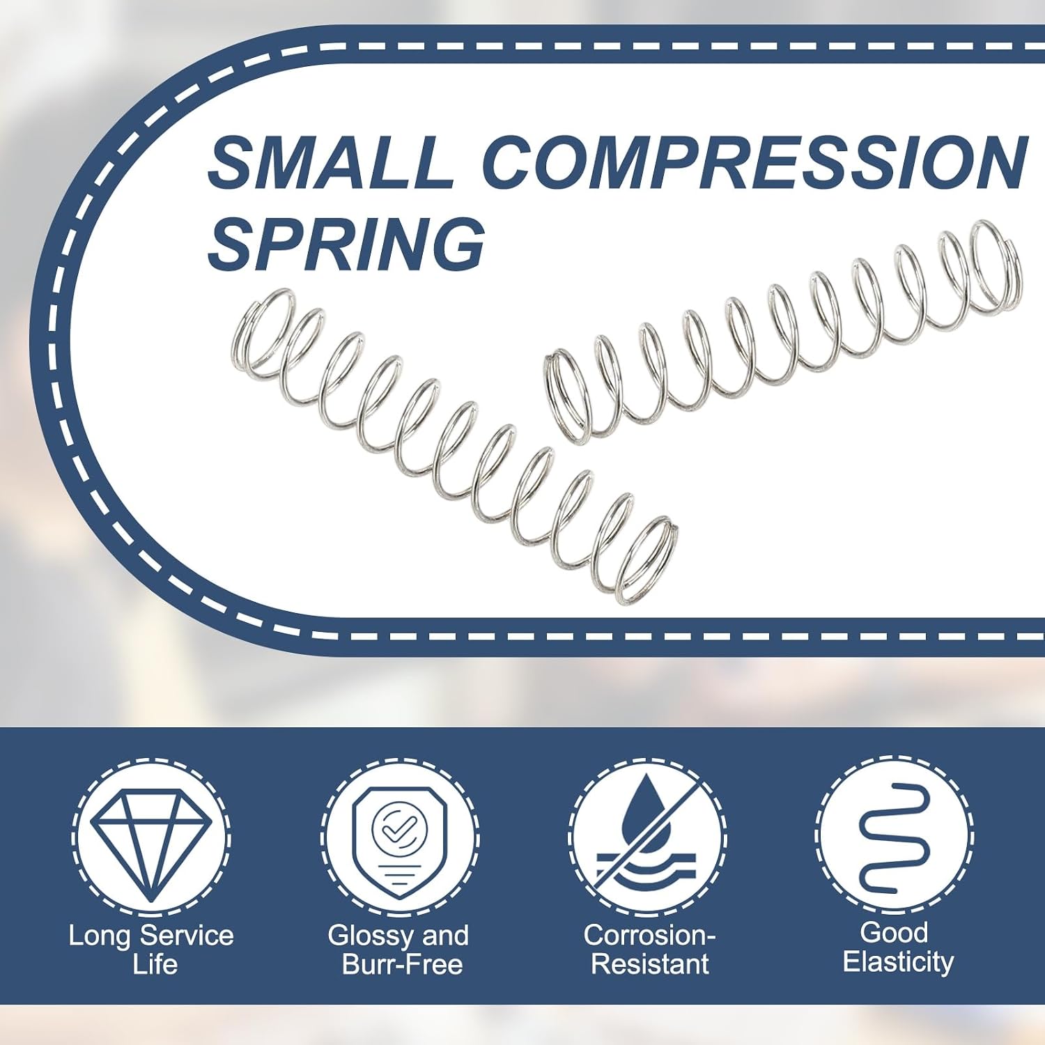 MECCANIXITY Compression Spring 5 mm OD 0.4 mm Wire 25 mm Free Length 304 Stainless Steel Small Extension Spring for DIY Projects Home Shop Repairs (Silver Tone, Pack of 10)