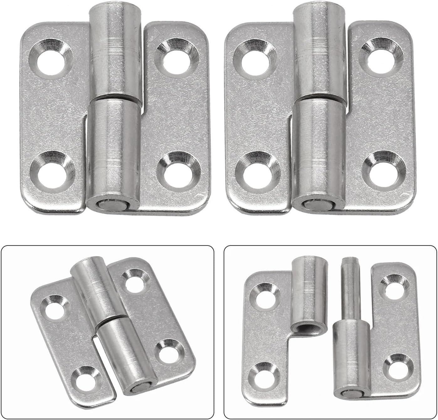 1PCS Left and Right Stainless Steel Removable Hinge Sliding Joint Flagpole Lifting Device Perfect for Cabinets and Wardrobes(Left)