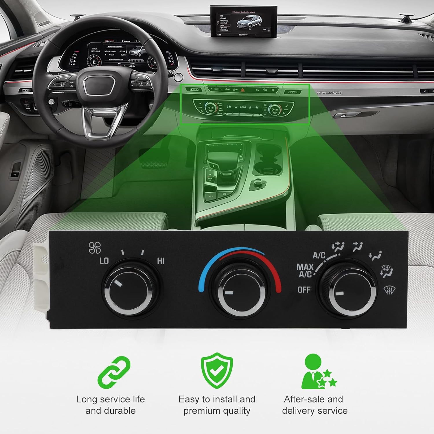 SCITOO Climate Control Module AC Heater Control Panel for GMC Savana 1500 1996-2014，for GMC Savana 2500 1996-2020，for GMC Savana 3500 1996-2020，for GMC Savana 4500 2009-2019，for GMC Topkick 2003-2009