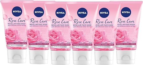 Nivea Rose Care Micellar Face Wash 150 ml (Pack of 6)