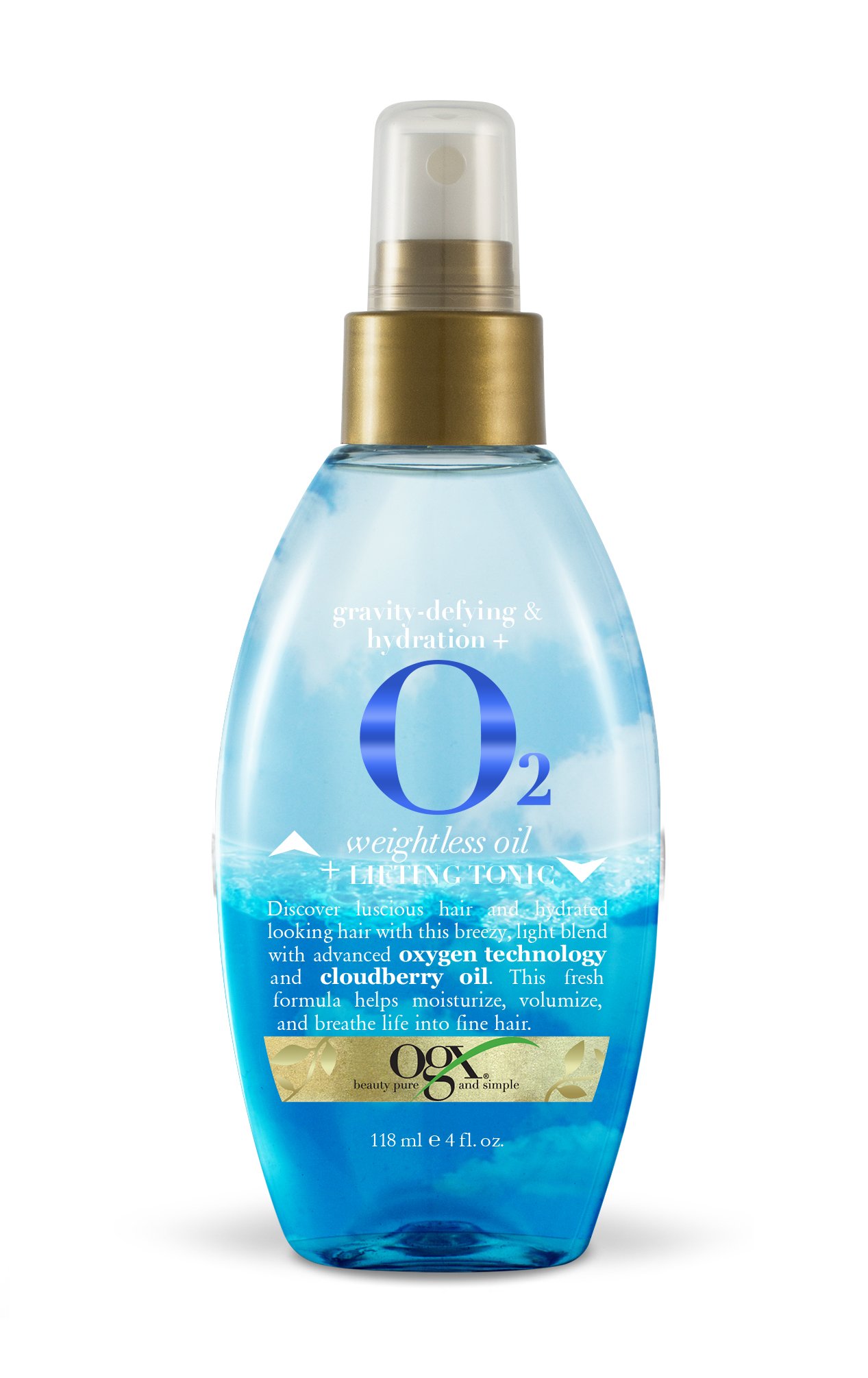 OGX O2 Anti Gravity and Hydration O2 Weightless Oil Lifting Tonic ( 4oz, 118ml)
