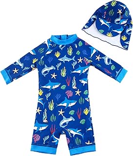 upandfast Baby,Clothing,Baby Girls 0-24m,Swimwear upandfast Baby Girl One Piece Swimwear Suits with Sun Hat Toddler Swimsuits UPF 50+ Sun Protection