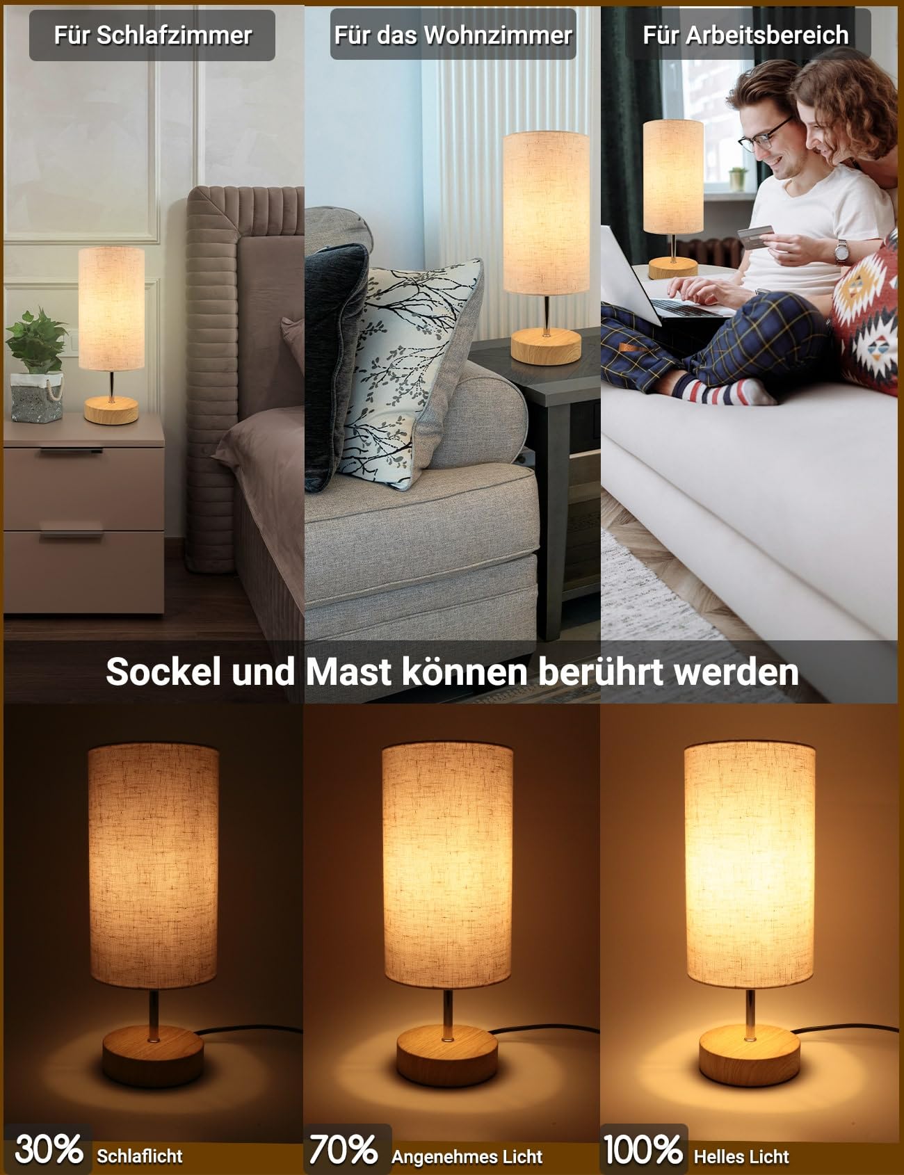 HSLighting Night Light Touch Dimmable: Table Lamp Touch Dimmable Light Globe 3 Brightness Levels Adjustable Desk Lamp Minimalist for Reading Living Room HSLighting Night Light Touch Dimmable: Table Lamp Touch Dimmable Light Globe 3 Brightness Levels Adjustable Desk Lamp Minimalist for Reading Living Room