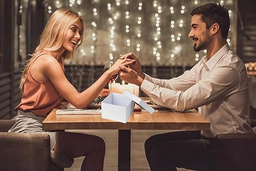 Miniatura 4 de Lyforpyton Cajas de regalo cuadradas con tapas, juego de 6 cajas de regalo blancas para dama de honor, propuesta de boda, cumpleaños, baby showers