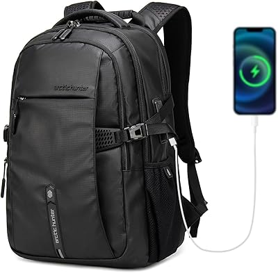 ARCTIC HUNTER AH Mochila de viaje grande para hombre, mochila compacta de 30 L, mochila informal de negocios y fin de semana