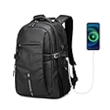 Business Laptop Backpack for Men Work Commuting, 30L Large Travel Carry On Backpack Flight Approved for Airplane, Professional Adult College Backpacks Casual Daypack, Black