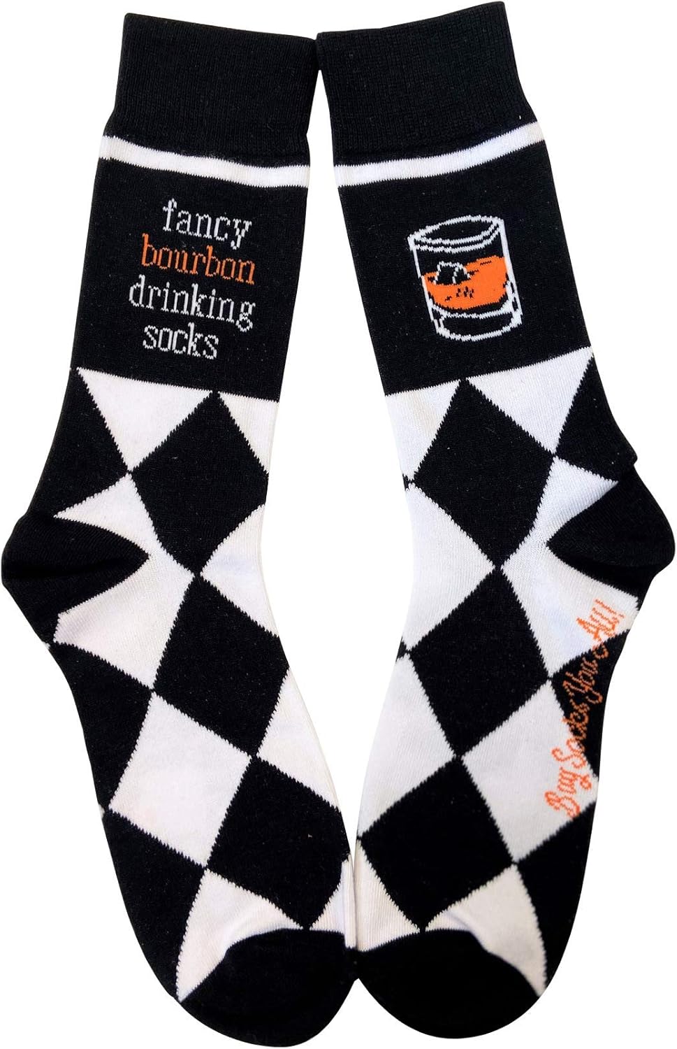 Fancy Bourbon Drinking Men's Socks | Bourbon Gift for Men Funny Novelty Fashion Dress Socks | Unique Gifts for Bourbon Whiskey Lovers | Fun Bourbon Themed Novelty Apparel - Image 7