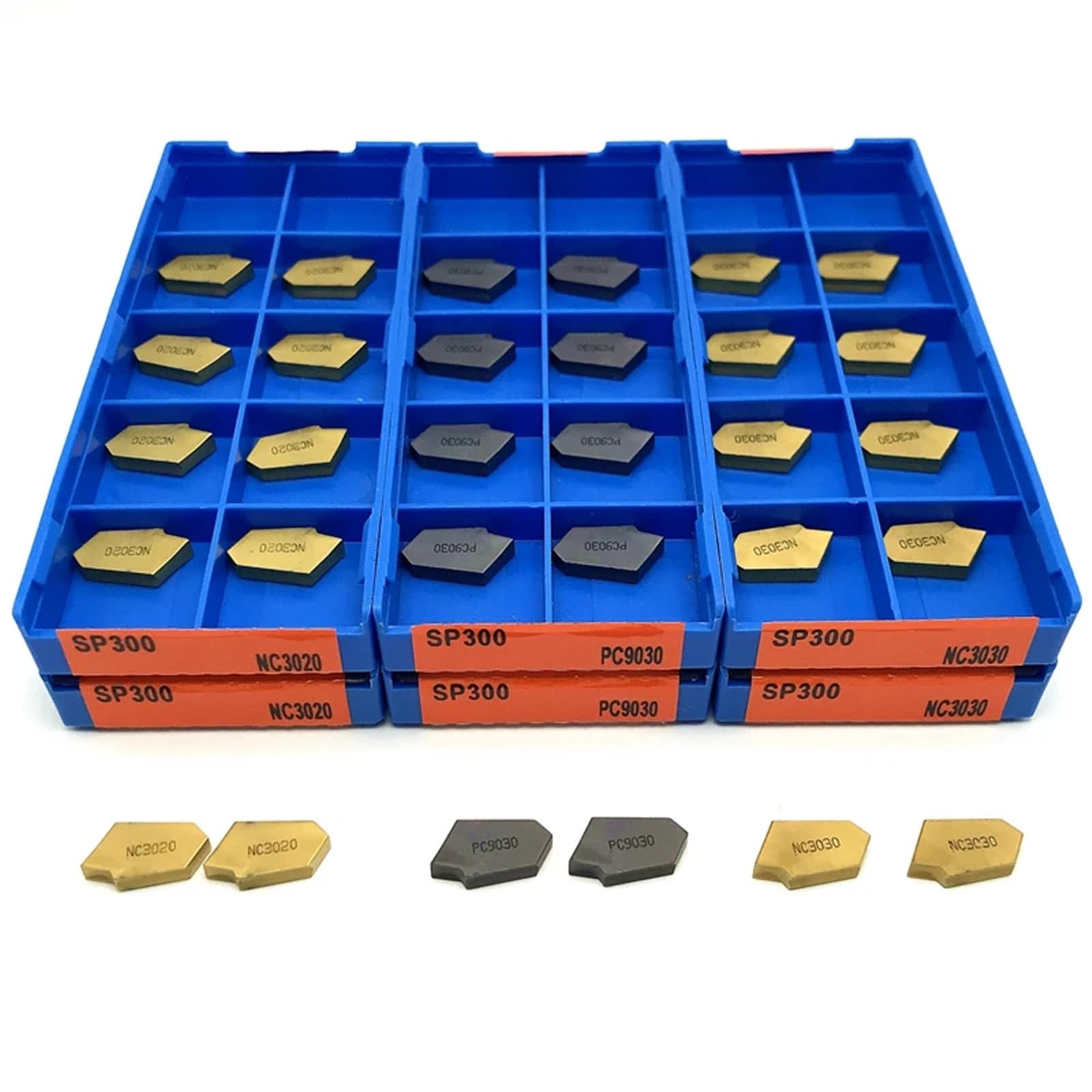 plaquita de torneado, 10 piezas SP200 SP300 SP400 PC9030 NC3020 NC303, herramienta de corte y ranurado, insertos torneado carburo alta calidad(SP400 PC9030)