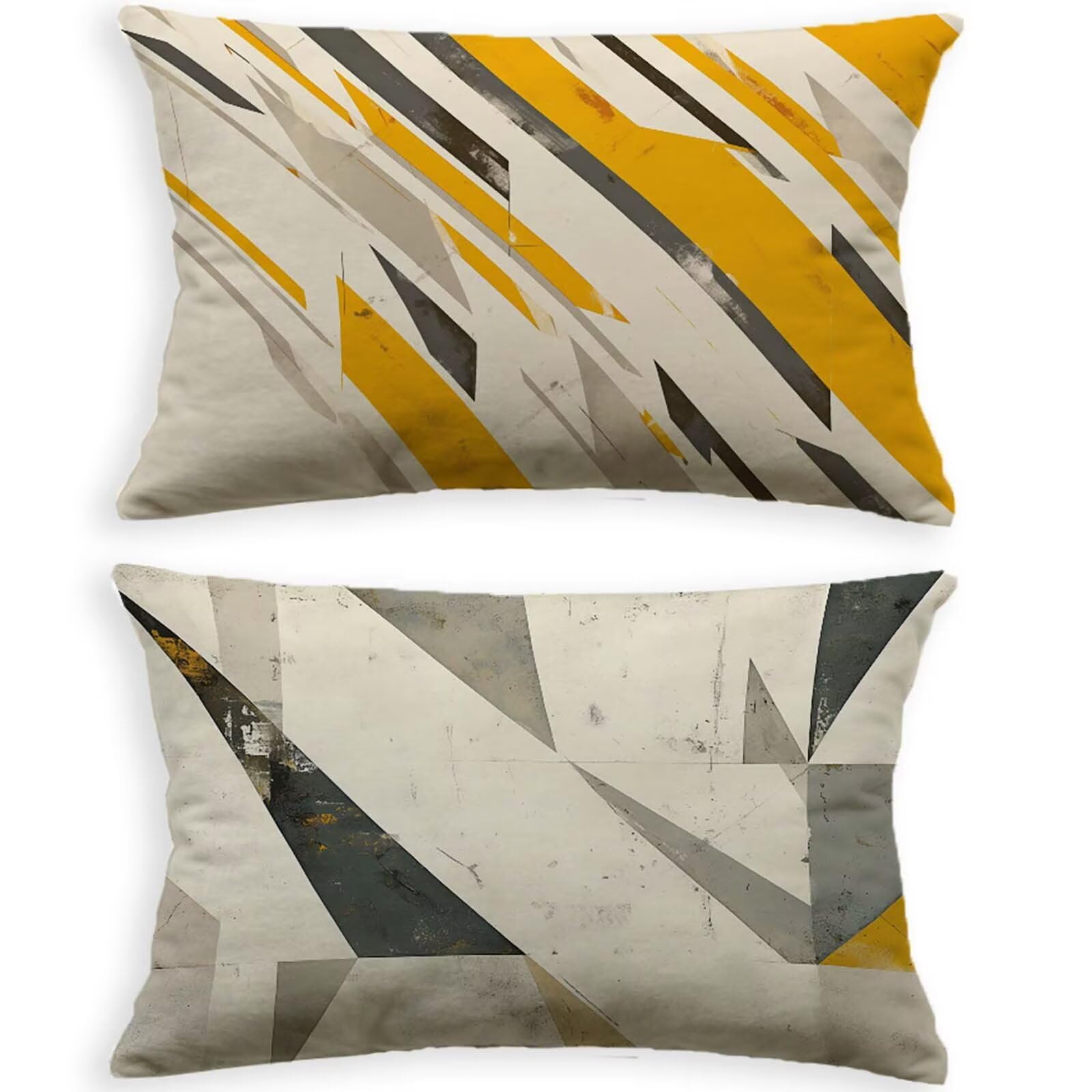 Taie Oreiller 40x80cm Coussin Nordique Lot de 2 Housse de Coussin Crème Velours Rectangulaire