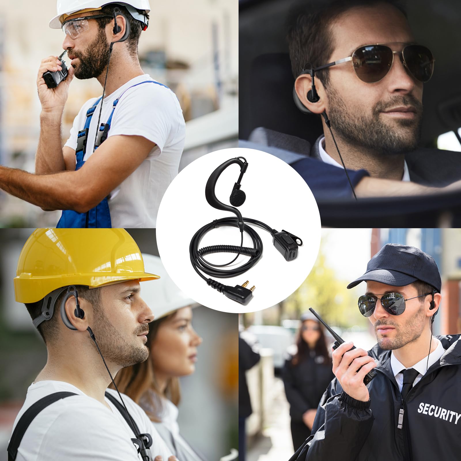 Auricolari radio G7 G7 XTR G9 Pro Plus G5 G6 G8 XT30 XT50 XT60 XT70 ALAN42 ALAN52 M24 M48 PMR446 2 Pin Walkie Talkie CB Accessori con microfono PTT (2 pezzi)