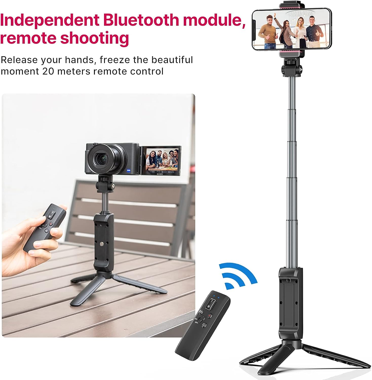 ULANZI MT-40 Wireless Shooting Grip components labeled