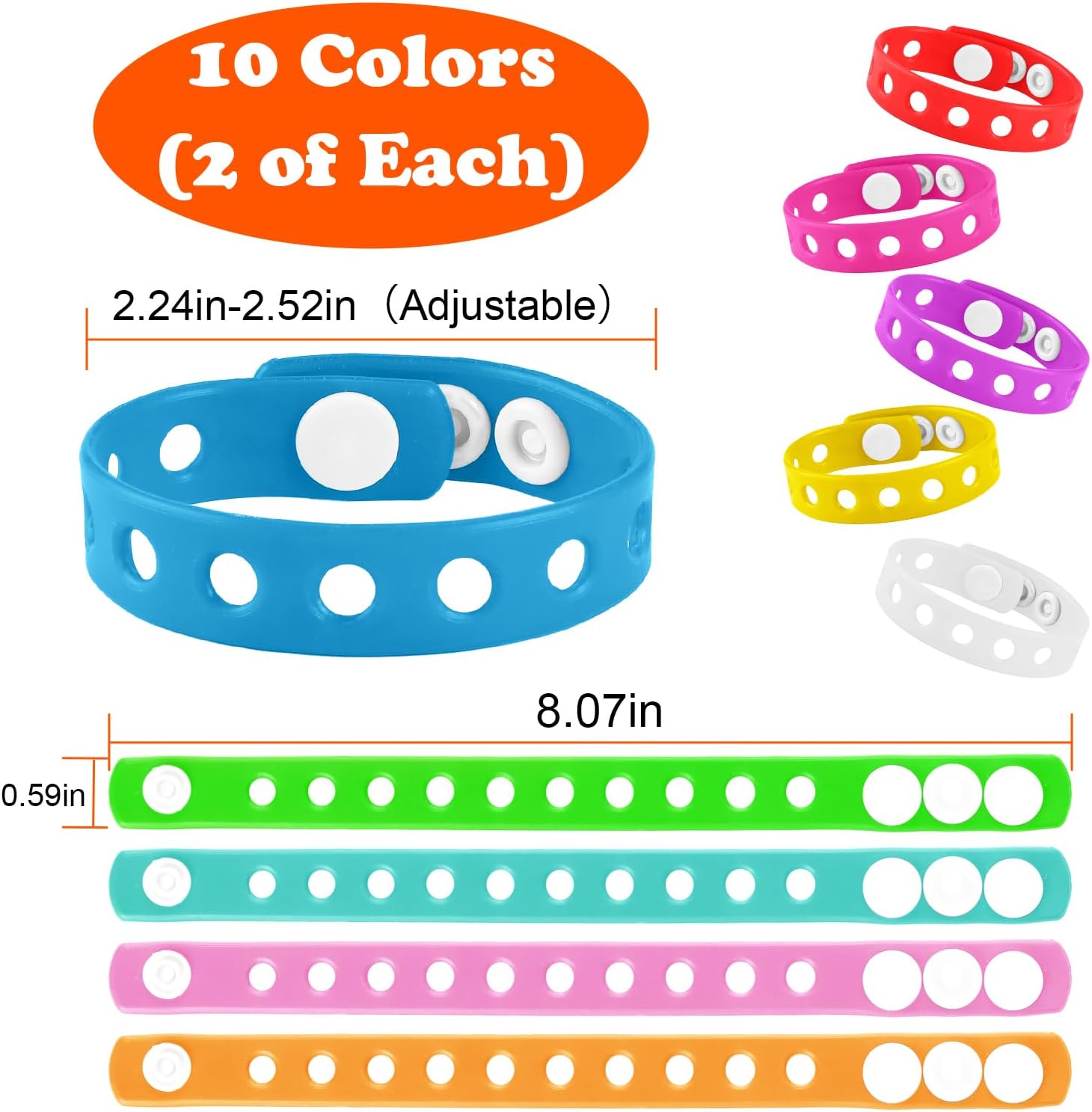 Goldge 20 Pcs Inch Silicone Charm