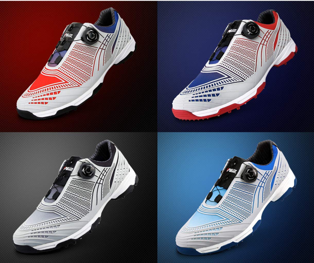 Chaussures de Golf Spike Imperméables pour Hommes avec Système de Dentelle