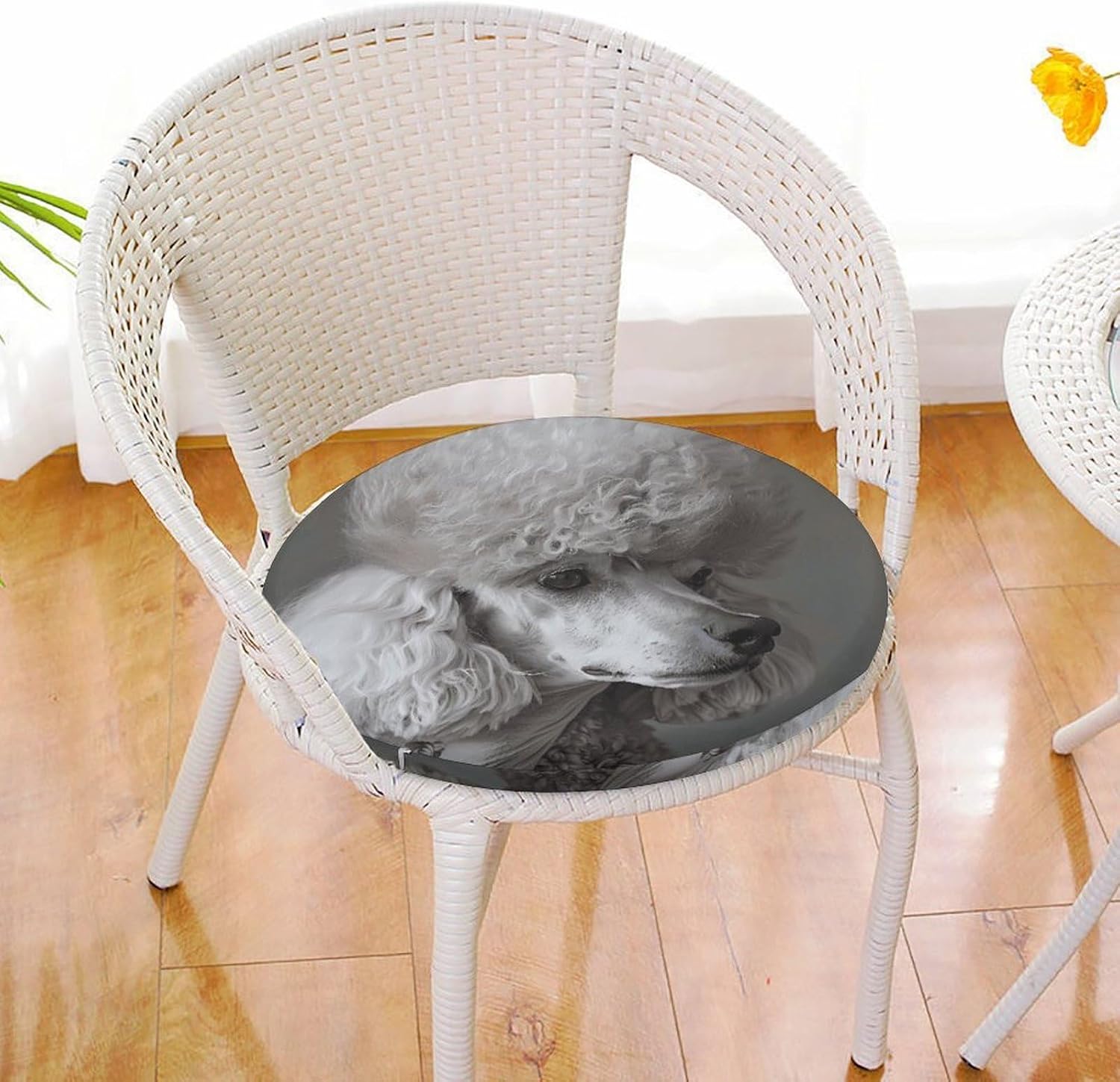 French Poodle Chair Cushions Floor Pillow Chair Pad