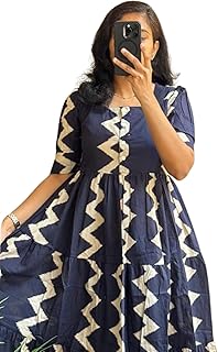 satyavrat Womens White Floral Print Midi Dress | Fit & Flare Kurti with Short Sleeves | Casual Summer Outfit Vacation-picture-15