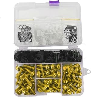 OKDJX Tornillo Perno Kit Completo De Tornillos Carenado para Motocicleta para Aprilia CAPONORD 1200 para Rally Falco para Frisson para Mana ETV1000 Tornillos Clips Tuercas Tornillos Cubierta(Jaune)