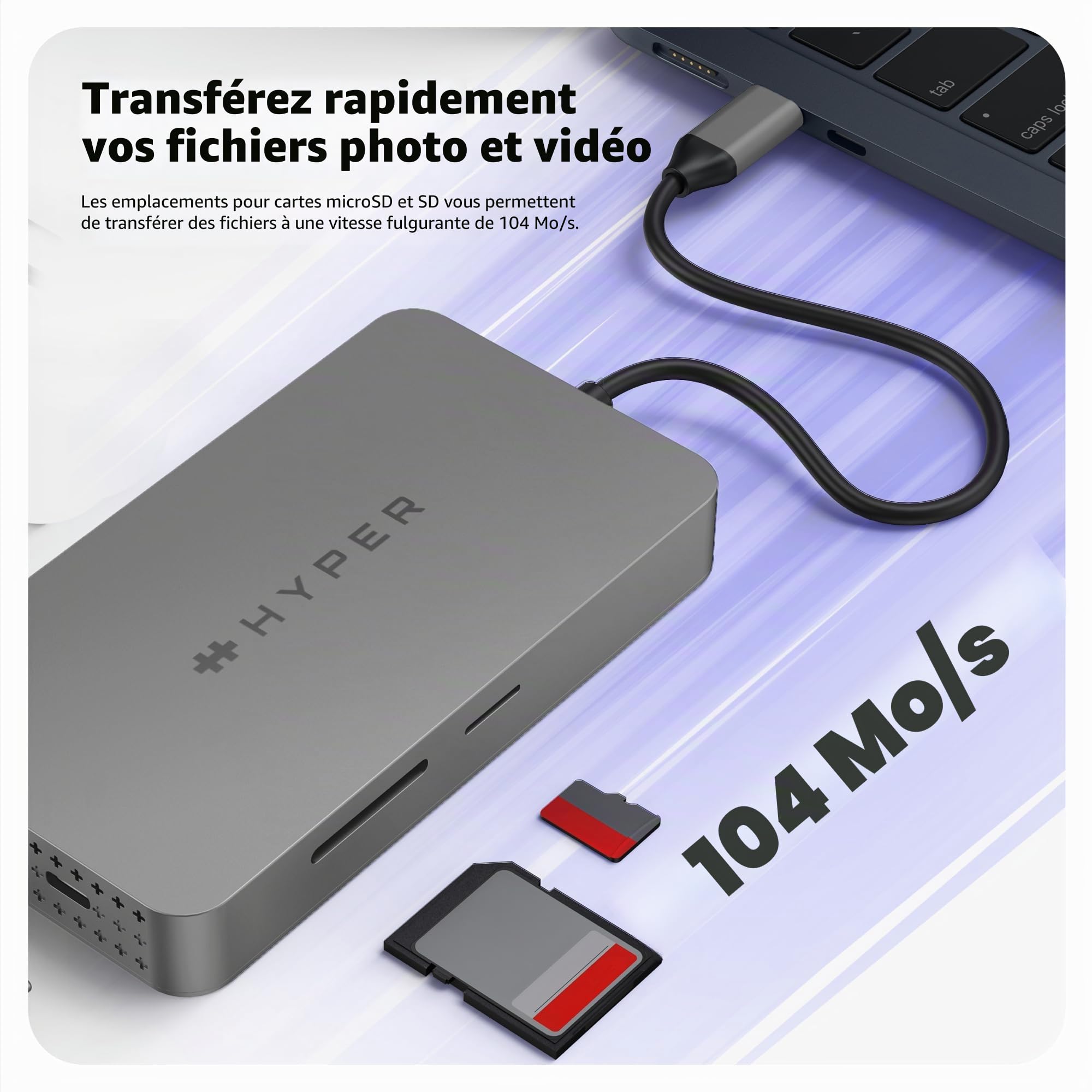HyperDrive Hub USB-C 10-en-1 Dual 4K HDMI - HDM1H-GL