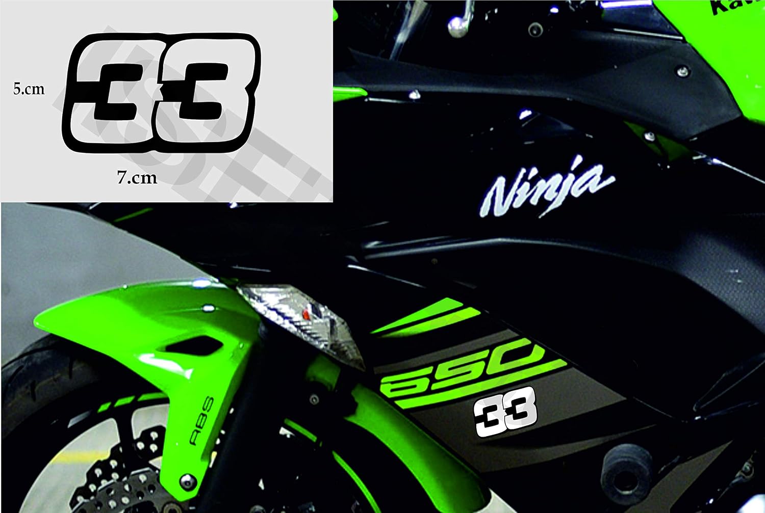 ISEE 360® Ninja Sticker for Bike Helmet Sides Front 300 600 Vinyl 33 ...