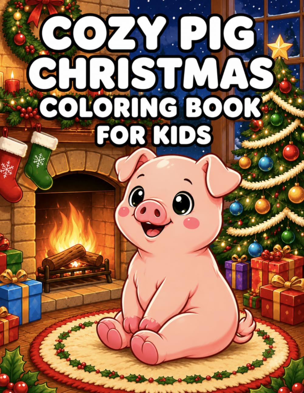 Cozy Pig Christmas Coloring Book for Kids: Cute Christmas Pigs, Holiday Fun, Winter Magic, and Festive Coloring Pages for Young Artists (Cozy Coloring Books for Kids)