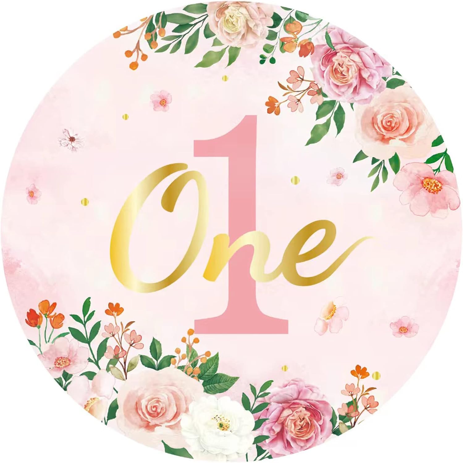 96PCS 1st Birthday Party Supplies Tableware Kit for 24 Guests pink Birthday Party Decorations Theme Party Table Supplies Pack Includes Plates ,Napkins, plastic forks - Image 4